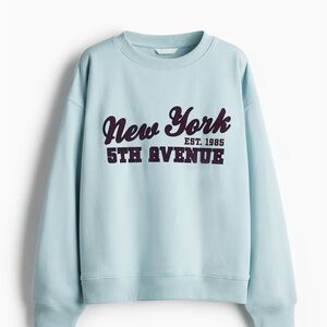 H&M Light Blue Crew Neck Sweater